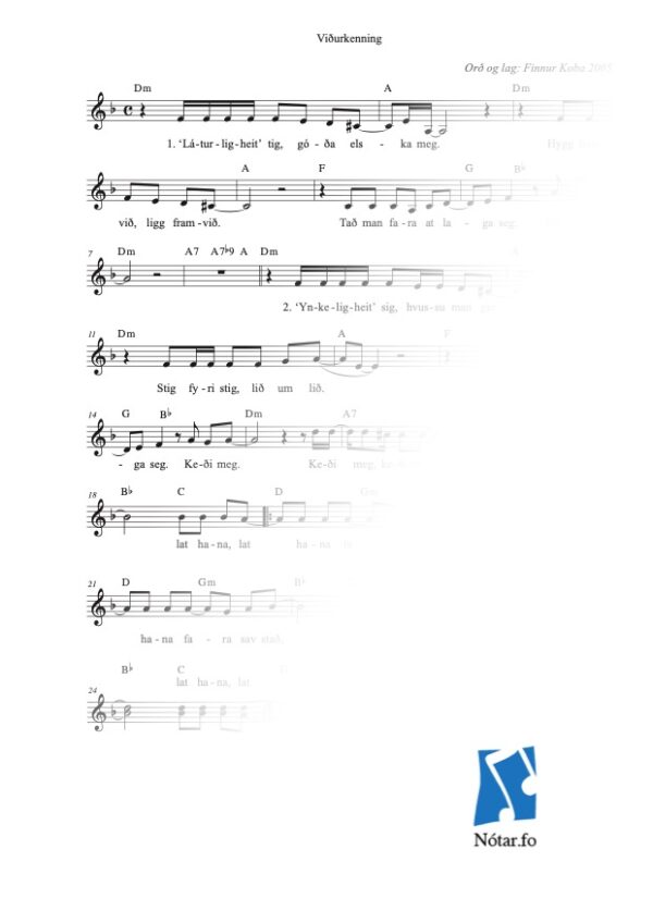 Láturligheit tig, góða elska meg