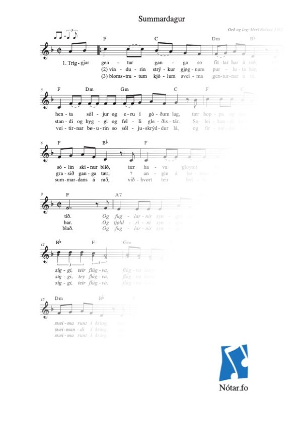 Tríggjar gentur ganga watermark