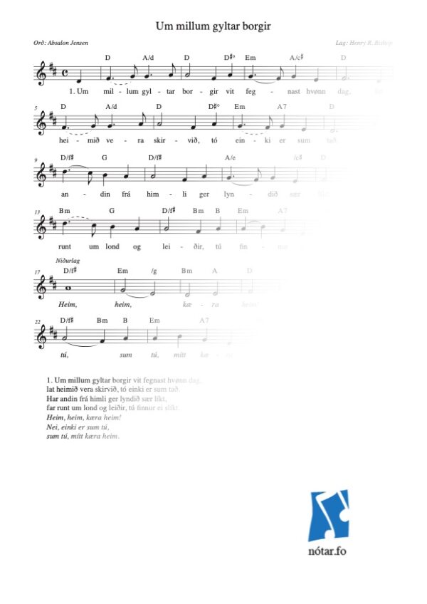 Um millum gyltar borgir (med vandmærke) - watermark