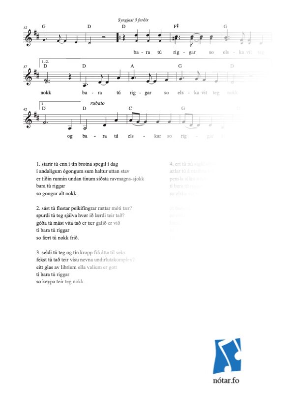 1276 starir tú enn í tín brotna spegil - bara tú riggar (med vandmærke) 2 - watermark