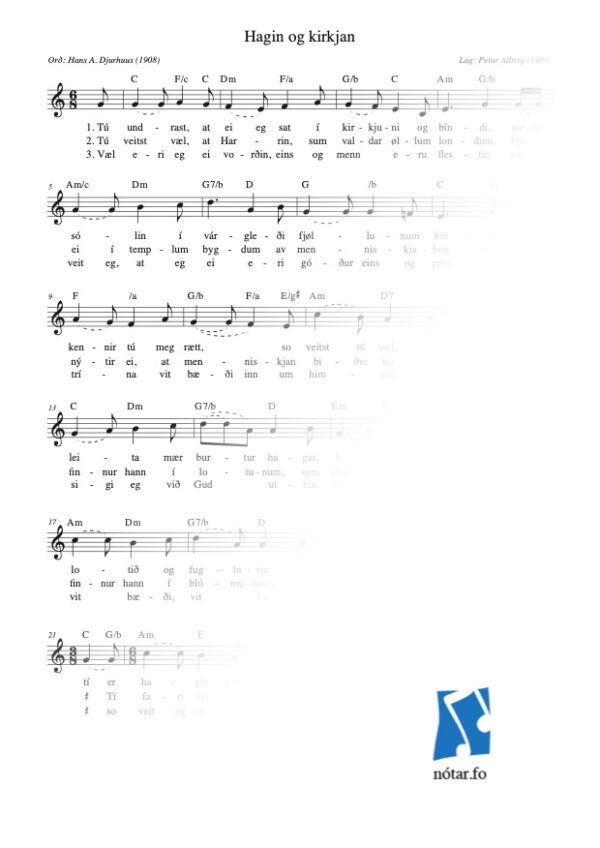 1298 Tú undrast, at eg ei sat (med vandmærke) - watermark