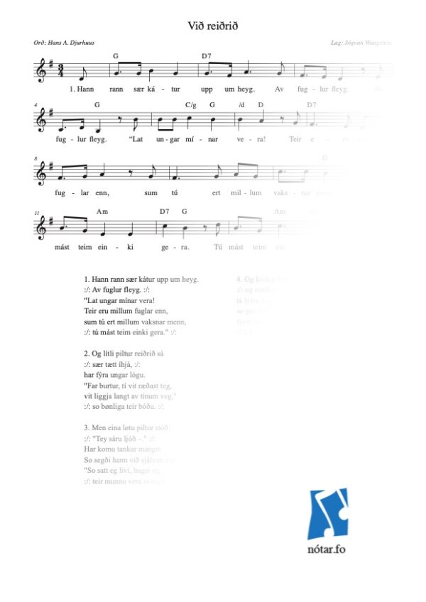 Hann rann sær kátur (med vandmærke) - watermark