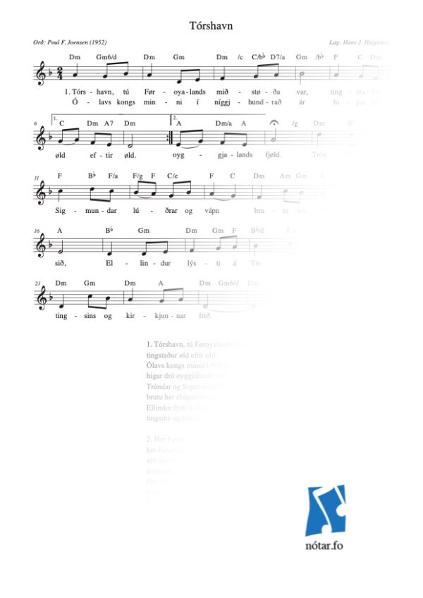 Tórshavn, tú Føroyalands miðstøða var (med vandmærke) - watermark