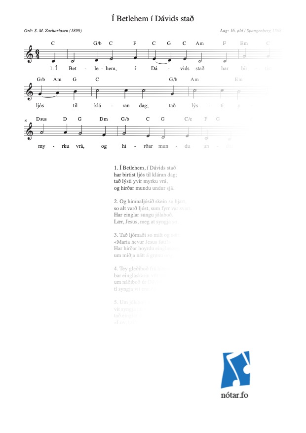 Í Betlehem í Dávids stað (med vandmærke) - watermark