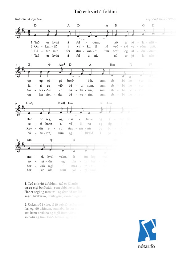 Tað er kvirt á foldum (med vandmærke) - watermark