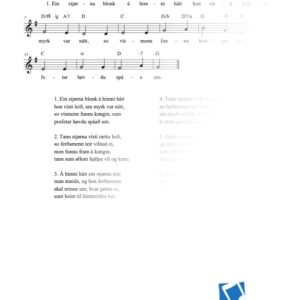 Ein stjørna blonk á himni hátt