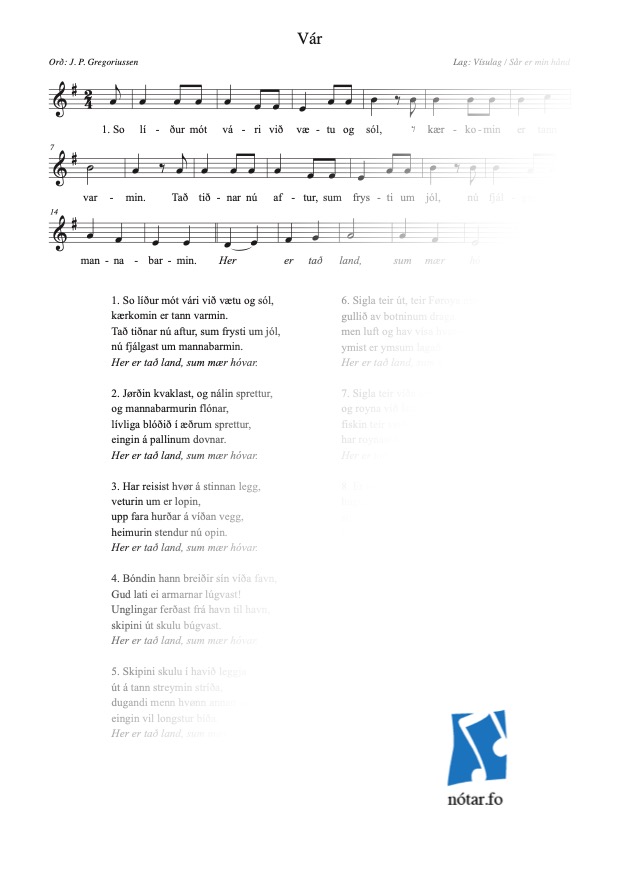 So líður mót vári (med vandmærke) - watermark