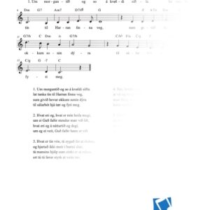 Um morguntíð og so á kvøldi síðla